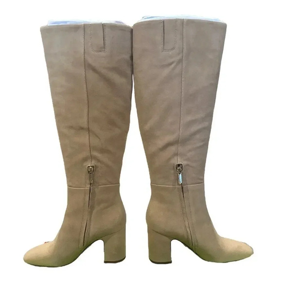 Sam Edelman Faren Square Toe High Heel Suede Knee High Boots - Picture 3 of 9